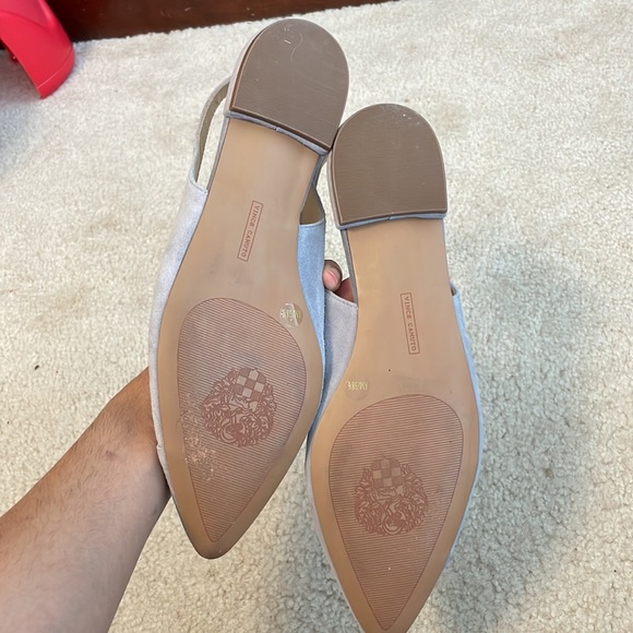 Vince Camuto Jasenia Light Grey Suede Closed
Point-Toe Sling-Back Slip-On Flats - Picture 6 of 7